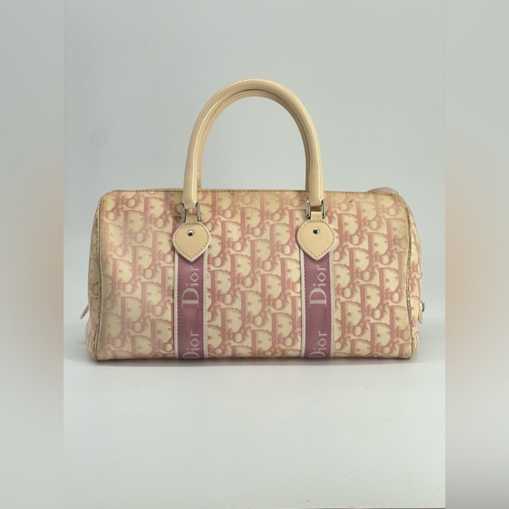 Christian Dior Girly Boston Bag Featuring The Diorissimo Canvas Pattern Bag - Picture 3 of 10